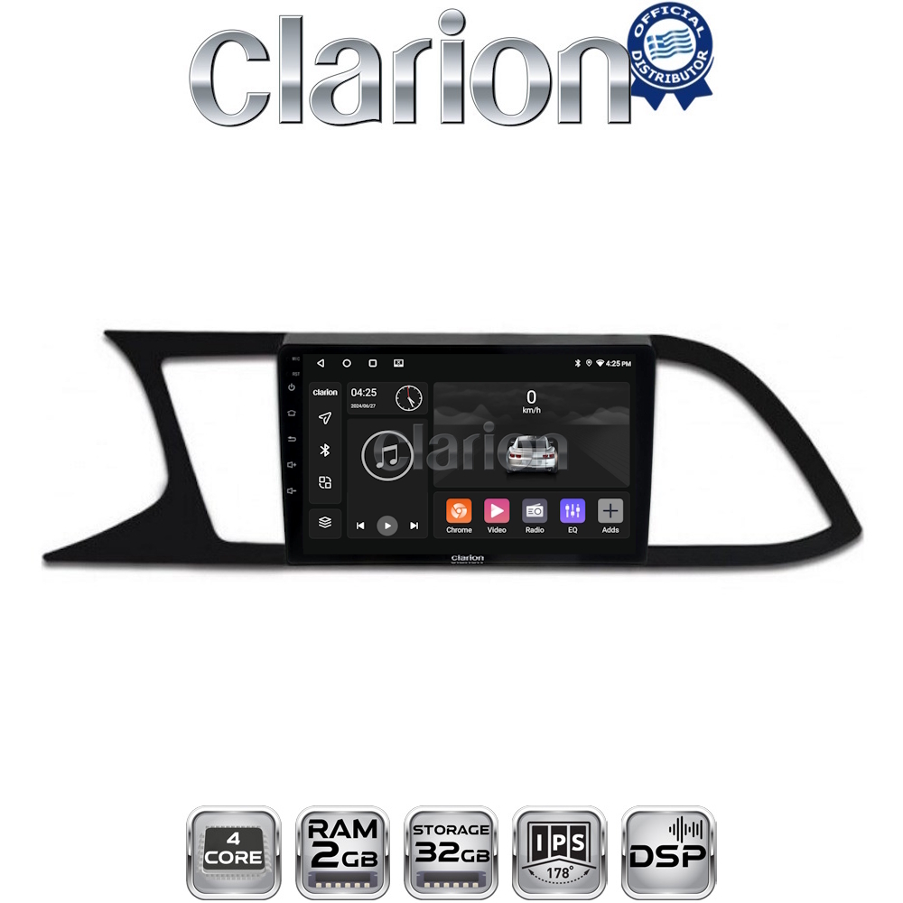 CLARION GL31306 Οθόνη OEM Multimedia Αυτοκινήτου για SEAT LEON 2012>  (CarPlay/AndroidAuto/BT/GPS/WIFI/GPRS)