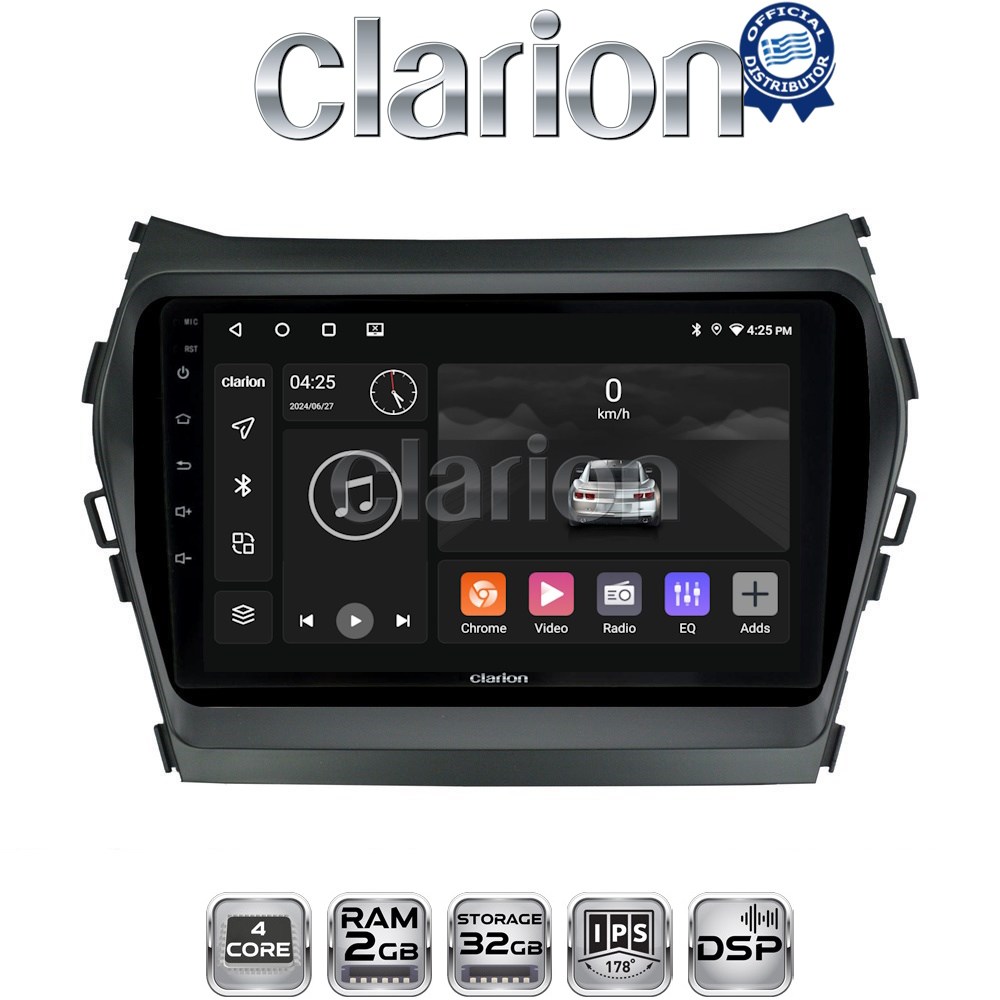 CLARION GL31309 Οθόνη OEM Multimedia Αυτοκινήτου για HY SANTA FE 2013 > 2017
HY IX45 (CarPlay/AndroidAuto/BT/GPS/WIFI/GPRS)