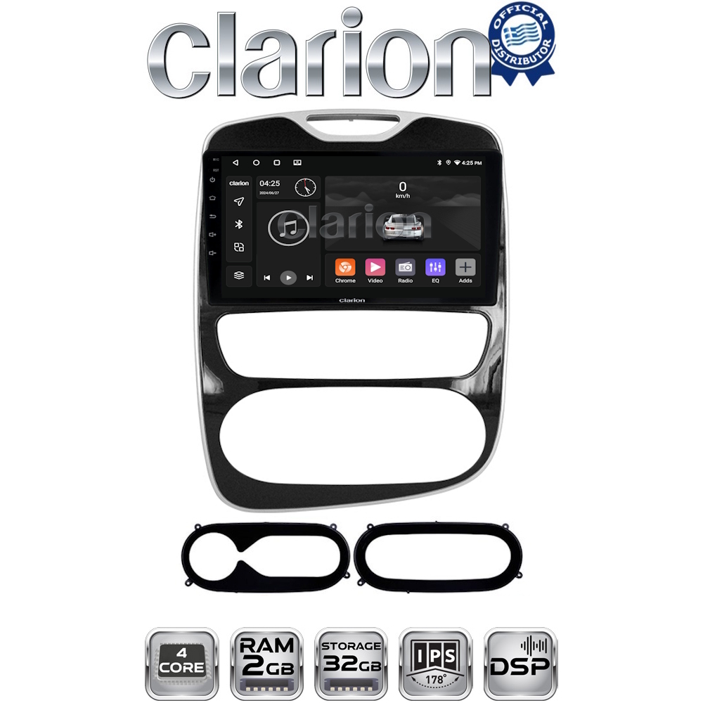 CLARION GL31321 Οθόνη OEM Multimedia Αυτοκινήτου για Renault Clio 2016-2018 (CarPlay/AndroidAuto/BT/GPS/WIFI/GPRS)