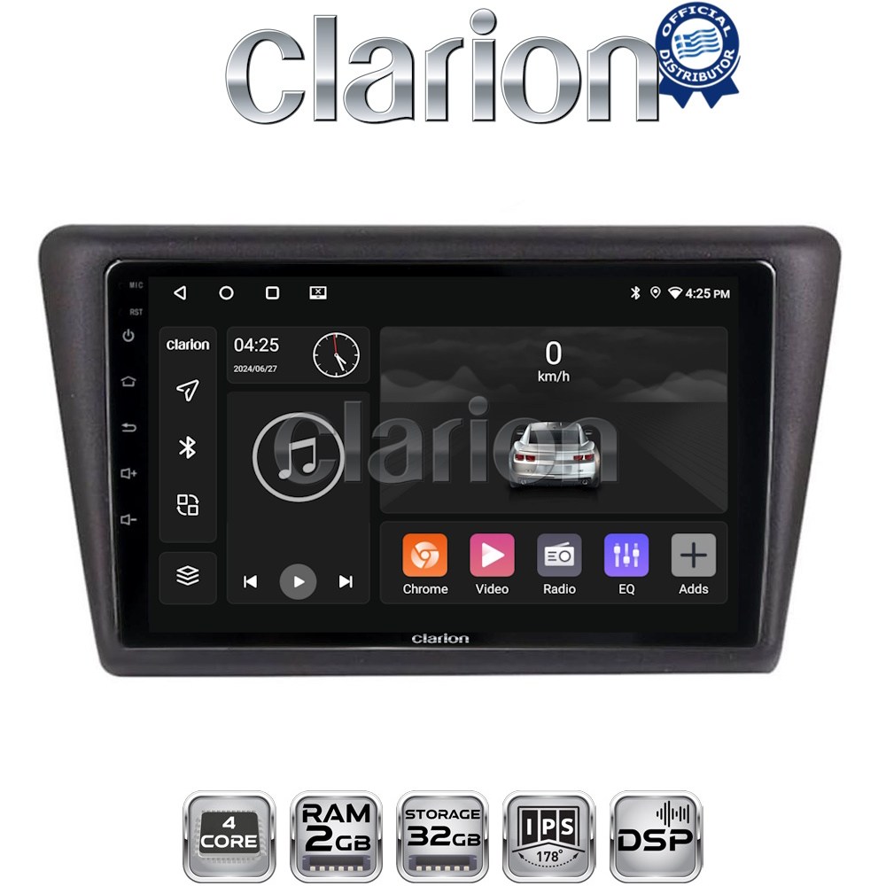CLARION GL31327 Οθόνη OEM Multimedia Αυτοκινήτου για Skoda Rapid Spaceback 2014 > (CarPlay/AndroidAuto/BT/GPS/WIFI/GPRS)