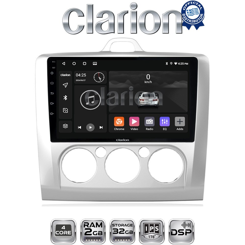 CLARION GL31329 Οθόνη OEM Multimedia Αυτοκινήτου για FORD FOCUS 2004>2012 (CarPlay/AndroidAuto/BT/GPS/WIFI/GPRS)