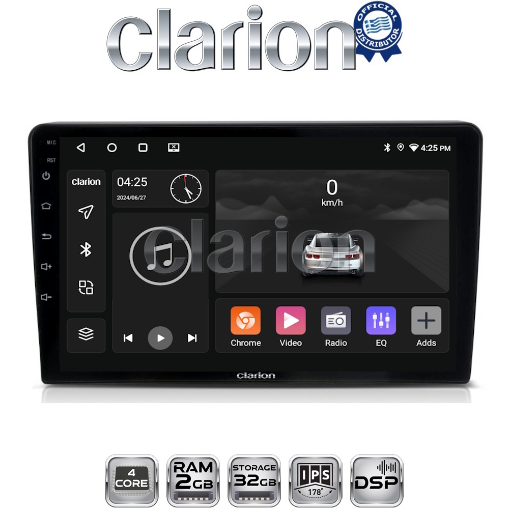 CLARION GL31332 Οθόνη OEM Multimedia Αυτοκινήτου για VW Golf4 1998 > 2004 (CarPlay/AndroidAuto/BT/GPS/WIFI/GPRS)