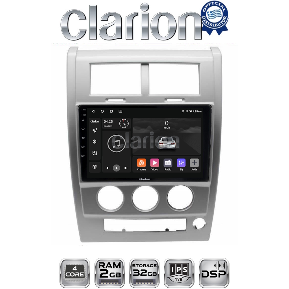 CLARION GL31334 Οθόνη OEM Multimedia Αυτοκινήτου για Jeep Cherokee KK 2008 > 2014 (CarPlay/AndroidAuto/BT/GPS/WIFI/GPRS)