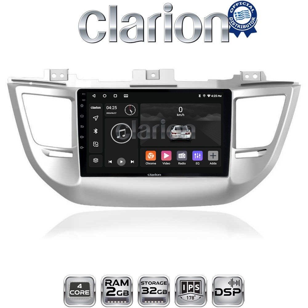CLARION GL31361 Οθόνη OEM Multimedia Αυτοκινήτου για Hyundai Tucson 2015 < 2019 (CarPlay/AndroidAuto/BT/GPS/WIFI/GPRS)
