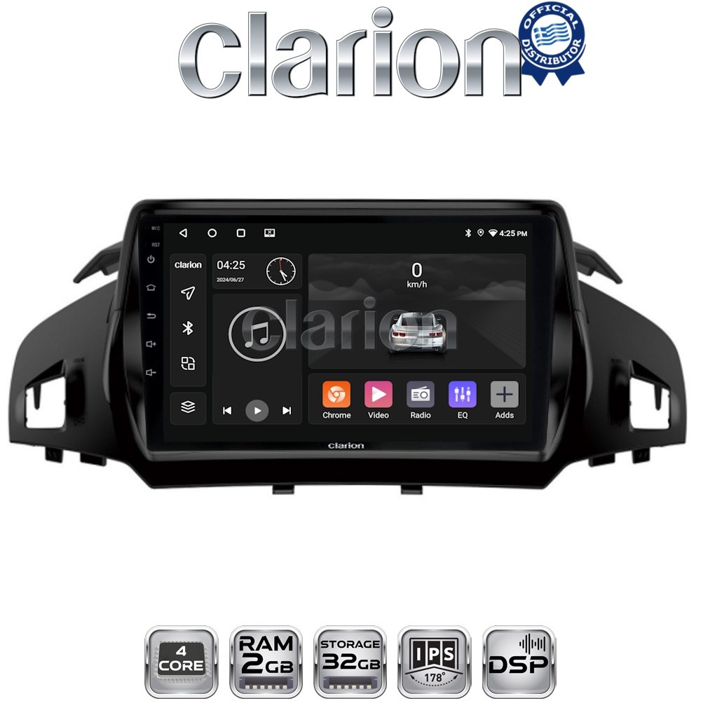 CLARION GL31362 Οθόνη OEM Multimedia Αυτοκινήτου για FORD KUGA 2013> & C-MAX 2011> (CarPlay/AndroidAuto/BT/GPS/WIFI/GPRS)