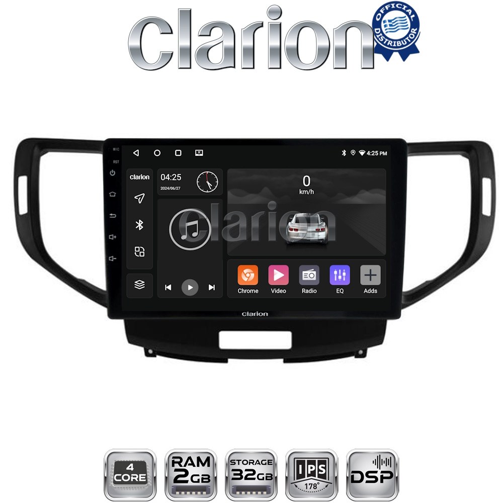 CLARION GL31363 Οθόνη OEM Multimedia Αυτοκινήτου για Honda Accord 2008 > 2013 (CarPlay/AndroidAuto/BT/GPS/WIFI/GPRS)