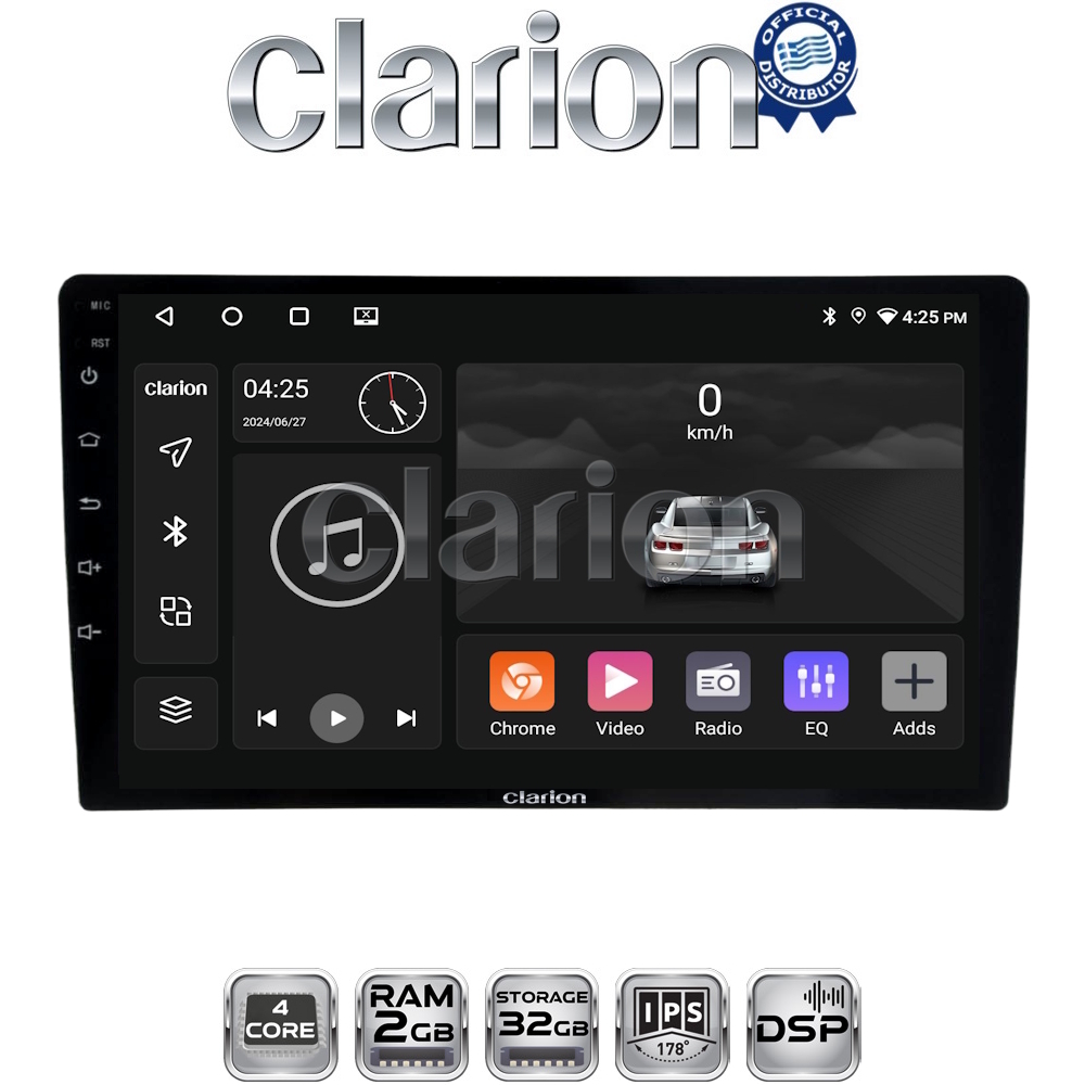CLARION GL31365 Οθόνη OEM Multimedia Αυτοκινήτου για Ford Transit Custom 2013 > 2019 (CarPlay/AndroidAuto/BT/GPS/WIFI/GPRS)