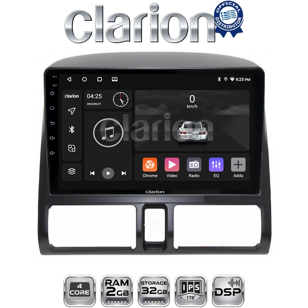 CLARION GL31376CL Οθόνη OEM Multimedia Αυτοκινήτου για HONDA CRV  1996-2006 (CarPlay/AndroidAuto/BT/GPS/WIFI/GPRS)