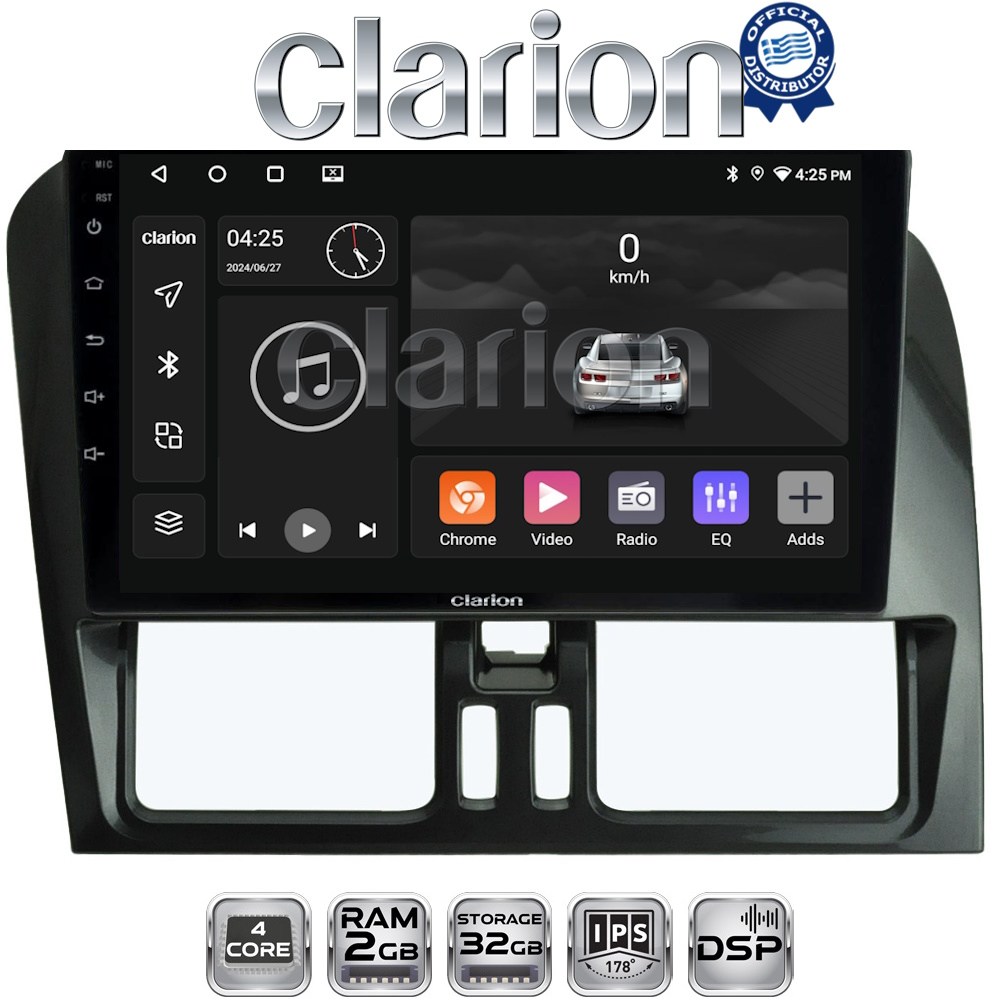 CLARION GL31390 Οθόνη OEM Multimedia Αυτοκινήτου για VOLVO XC60 2009-2017 (CarPlay/AndroidAuto/BT/GPS/WIFI/GPRS)