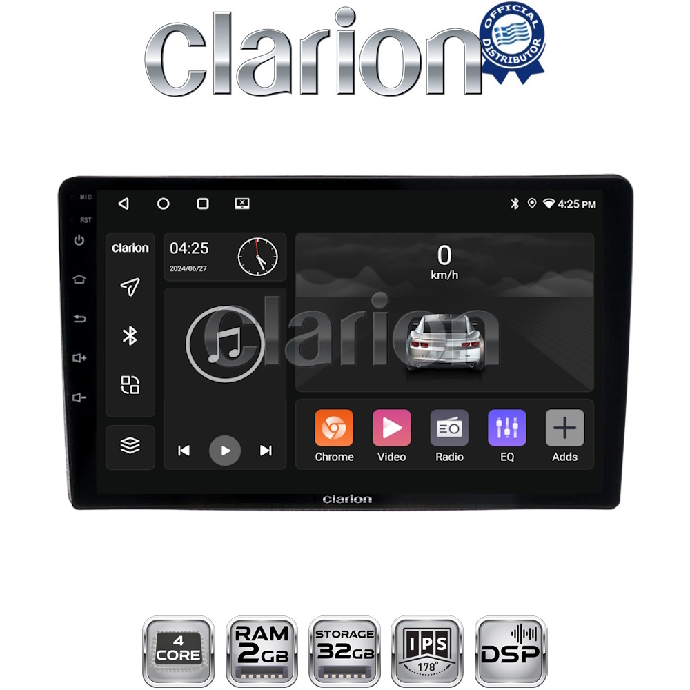 CLARION GL31402UP Οθόνη OEM Multimedia Αυτοκινήτου για Toyota Yaris 1999 > 2005 (CarPlay/AndroidAuto/BT/GPS/WIFI/GPRS)
