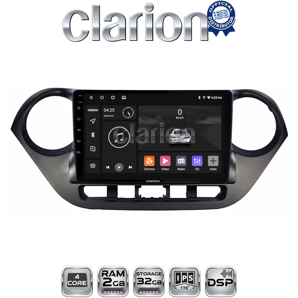 CLARION GL31406 Οθόνη OEM Multimedia Αυτοκινήτου για Hyundai i10 2014> (CarPlay/AndroidAuto/BT/GPS/WIFI/GPRS)