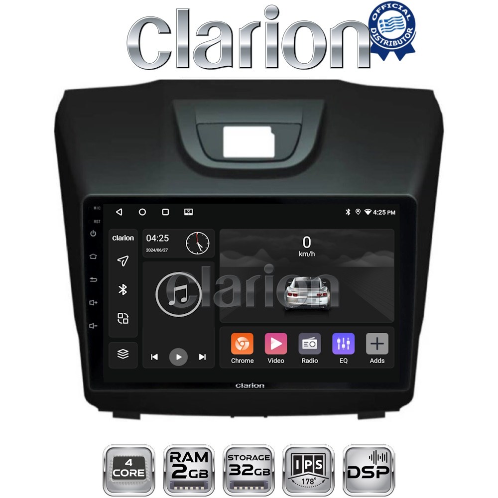 CLARION GL31435 Οθόνη OEM Multimedia Αυτοκινήτου για ISUZU DMAX 2012> (CarPlay/AndroidAuto/BT/GPS/WIFI/GPRS)