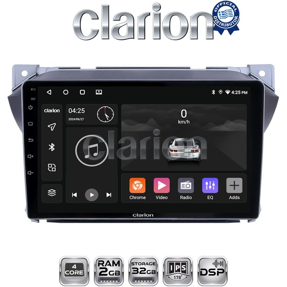 CLARION GL31449 Οθόνη OEM Multimedia Αυτοκινήτου για Suzuki Alto 2009>2016 (CarPlay/AndroidAuto/BT/GPS/WIFI/GPRS)