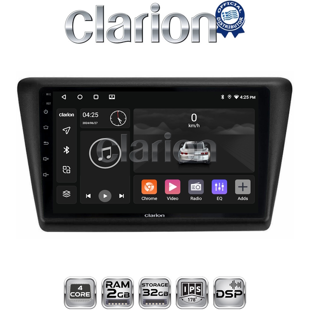CLARION GL31487 Οθόνη OEM Multimedia Αυτοκινήτου για Skoda Rapid 2013-2017 (CarPlay/AndroidAuto/BT/GPS/WIFI/GPRS)