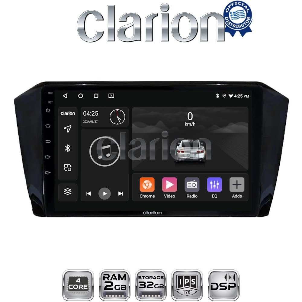CLARION GL31519 Οθόνη OEM Multimedia Αυτοκινήτου για VW PASSAT 2015> (CarPlay/AndroidAuto/BT/GPS/WIFI/GPRS)