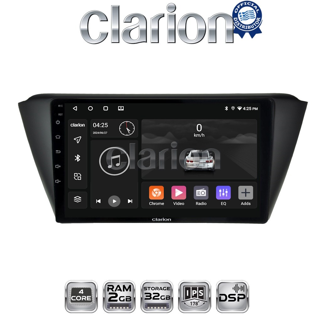 CLARION GL31541 Οθόνη OEM Multimedia Αυτοκινήτου για SKODA FABIA 2015> (CarPlay/AndroidAuto/BT/GPS/WIFI/GPRS)