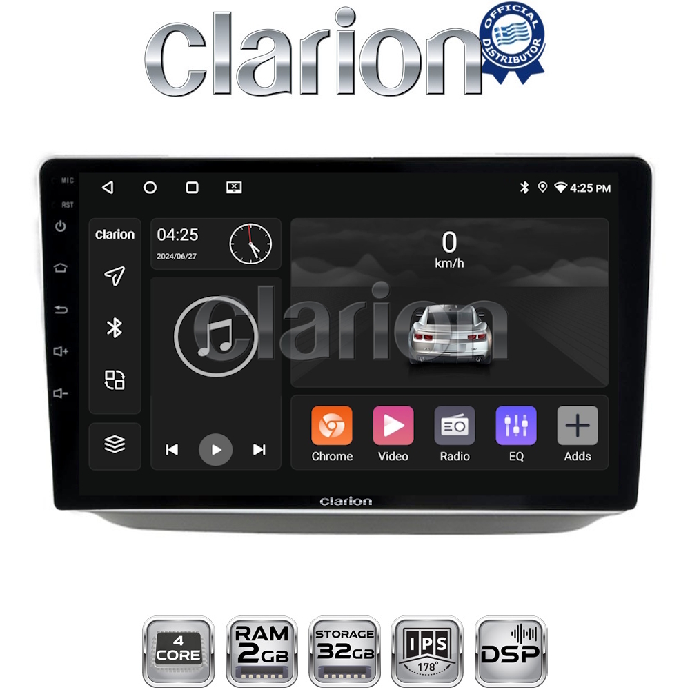 CLARION GL31542 Οθόνη OEM Multimedia Αυτοκινήτου για Skoda Fabia 2007 > 2014 (CarPlay/AndroidAuto/BT/GPS/WIFI/GPRS)