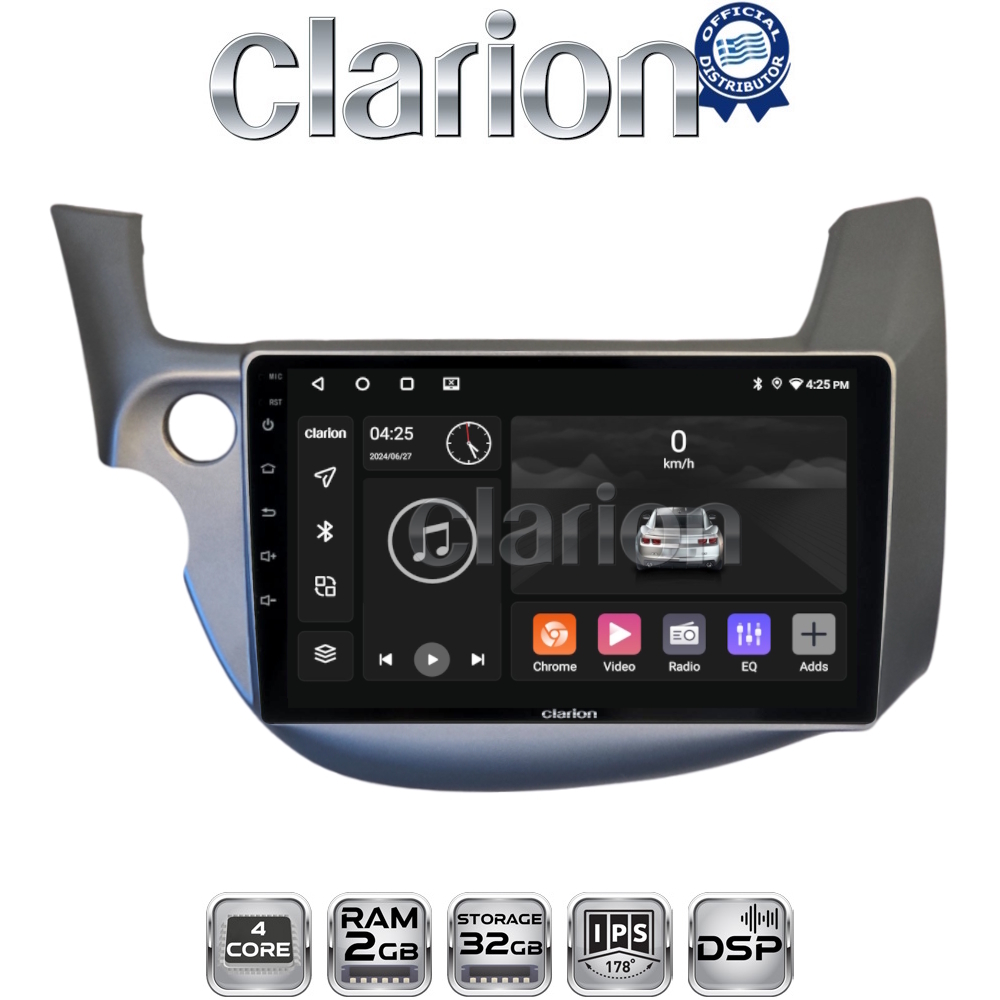 CLARION GL31549G Οθόνη OEM Multimedia Αυτοκινήτου για Honda Jazz 2008 > 2012 (CarPlay/AndroidAuto/BT/GPS/WIFI/GPRS)