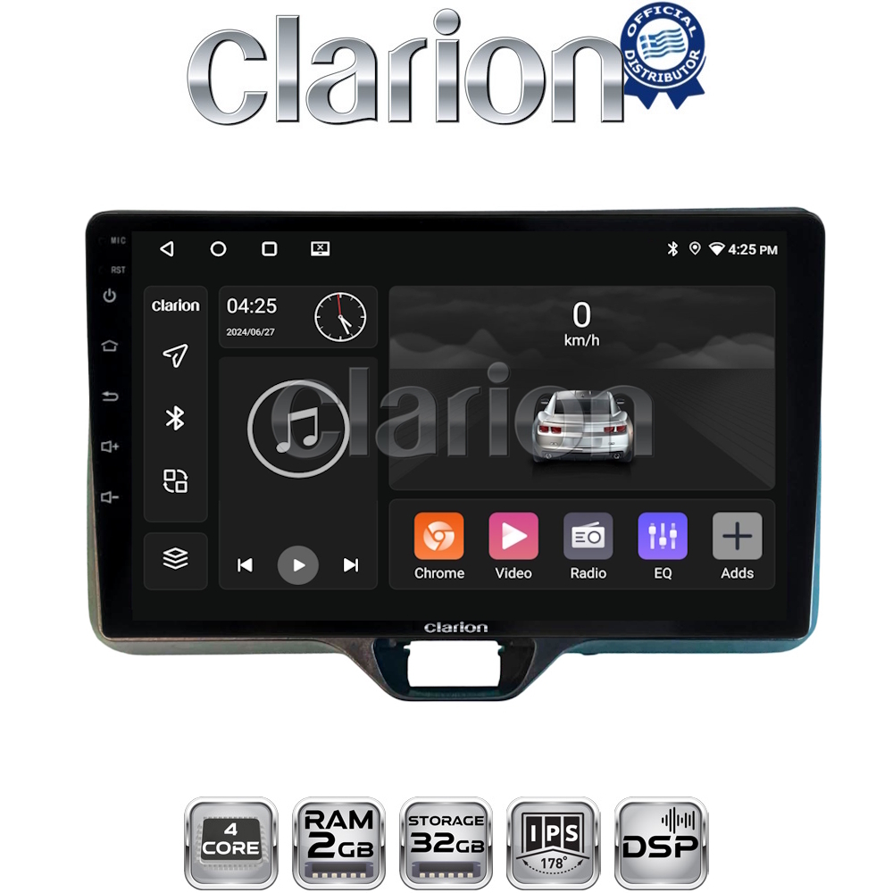 CLARION GL31554 Οθόνη OEM Multimedia Αυτοκινήτου για TOYOTA YARIS 2020> (CarPlay/AndroidAuto/BT/GPS/WIFI/GPRS)