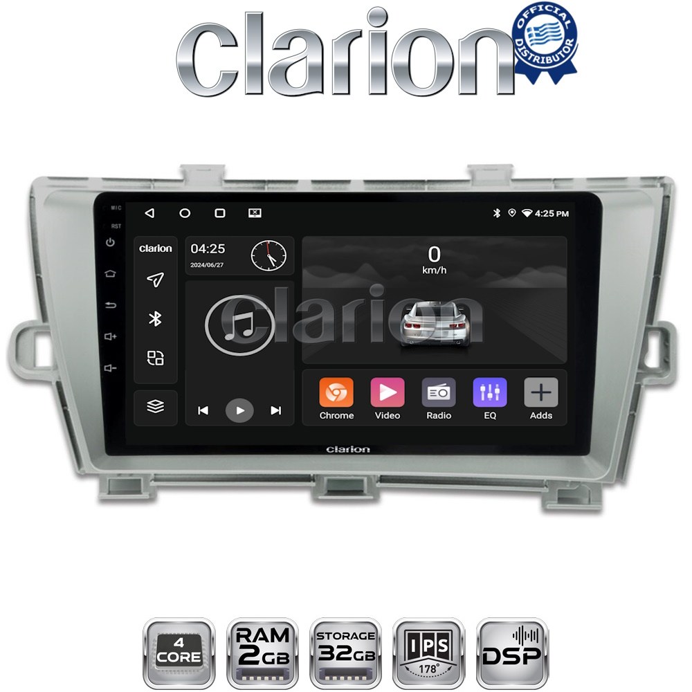 CLARION GL31561 Οθόνη OEM Multimedia Αυτοκινήτου για TOYOTA PRIUS 2009>2016 (CarPlay/AndroidAuto/BT/GPS/WIFI/GPRS)