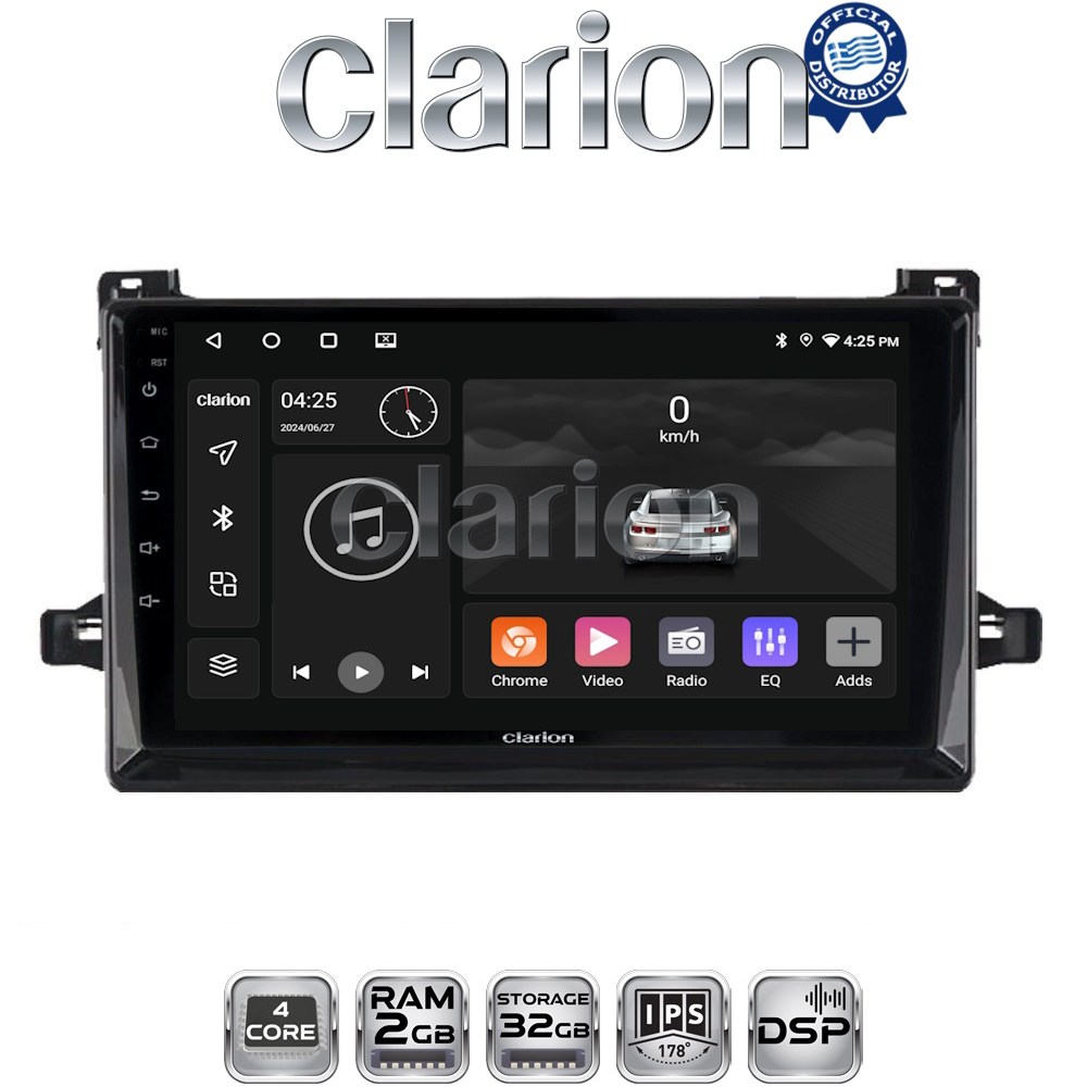 CLARION GL31562 Οθόνη OEM Multimedia Αυτοκινήτου για TOYOTA PRIUS 2016>  (CarPlay/AndroidAuto/BT/GPS/WIFI/GPRS)