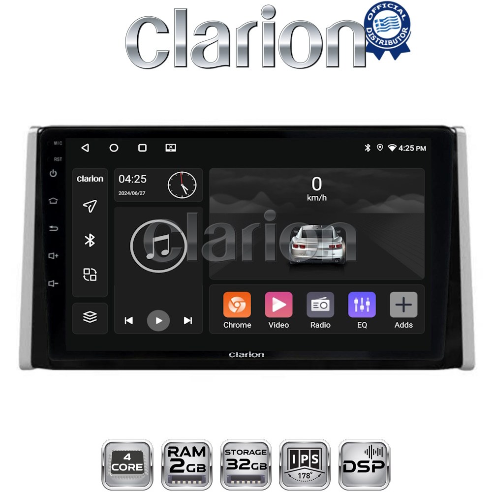 CLARION GL31572 Οθόνη OEM Multimedia Αυτοκινήτου για TOYOTA RAV 4  2019 >  (CarPlay/AndroidAuto/BT/GPS/WIFI/GPRS)