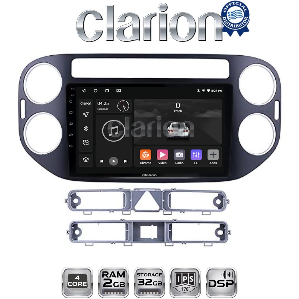 CLARION GL31590B Οθόνη OEM Multimedia Αυτοκινήτου για VW TIGUAN 2007>2017 (CarPlay/AndroidAuto/BT/GPS/WIFI/GPRS)