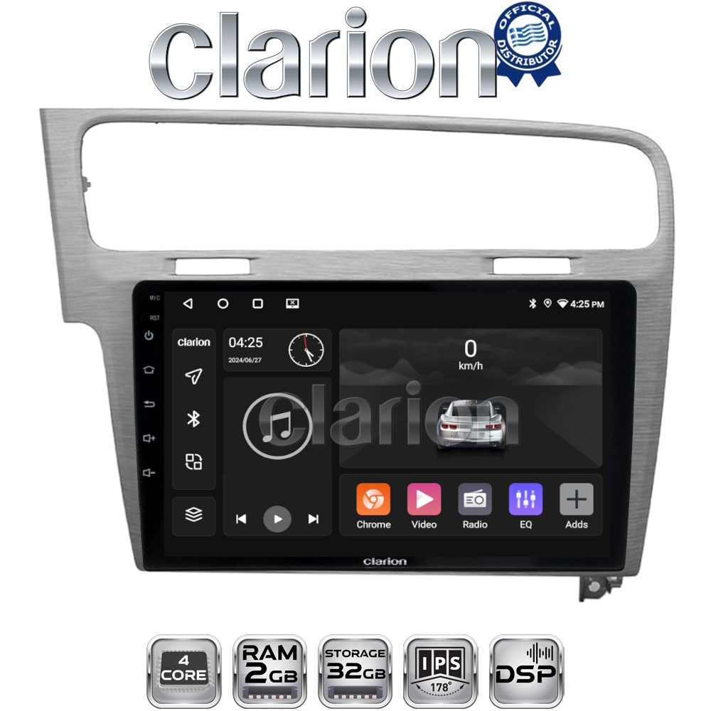 CLARION GL31591 Οθόνη OEM Multimedia Αυτοκινήτου για VW GOLF7 (CarPlay/AndroidAuto/BT/GPS/WIFI/GPRS)