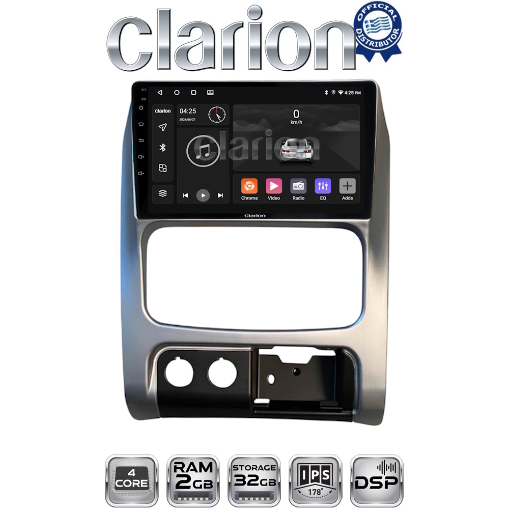 CLARION GL31736 Οθόνη OEM Multimedia Αυτοκινήτου για JEEP CHEROKEE & LIBERTY 2002-2007 (CarPlay/AndroidAuto/BT/GPS/WIFI/GPRS)