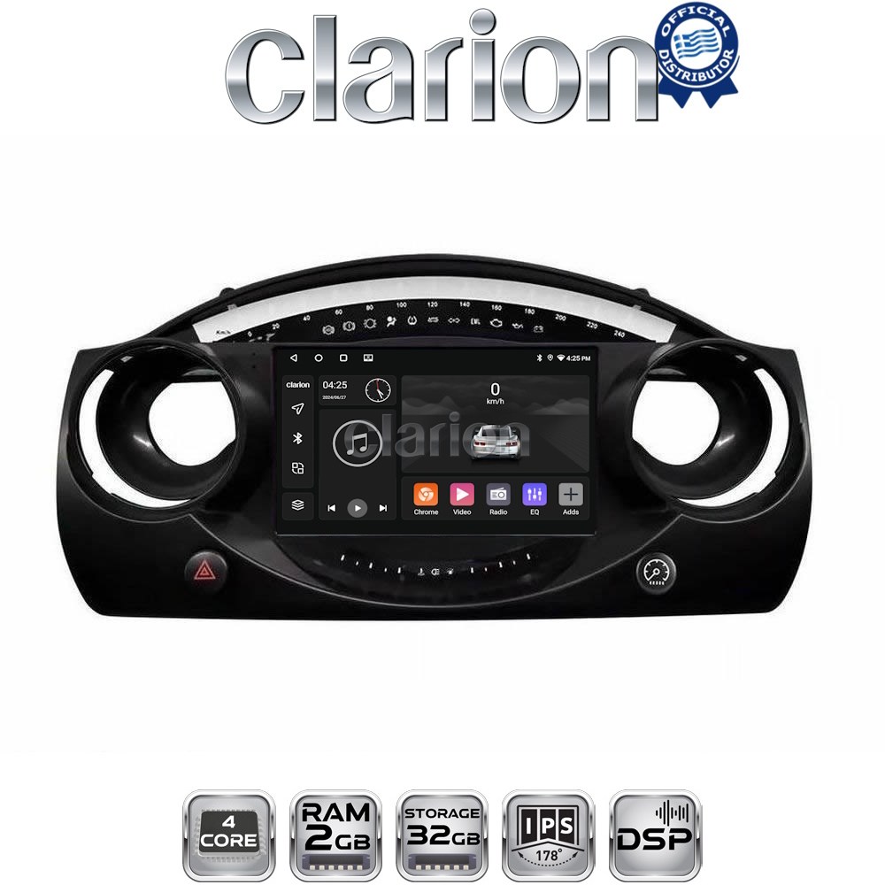 CLARION GL31832 Οθόνη OEM Multimedia Αυτοκινήτου για MINI COOPER 2001 > 2007 (CarPlay/AndroidAuto/BT/GPS/WIFI/GPRS)