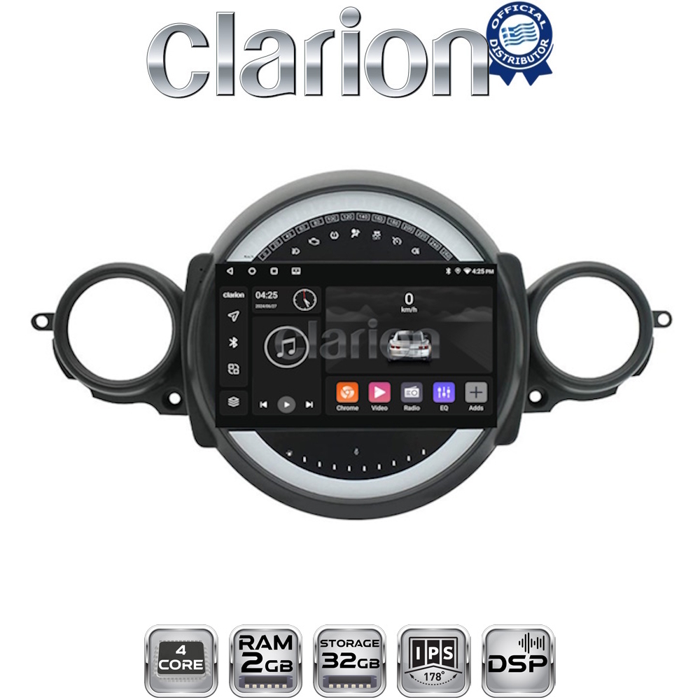 CLARION GL31834 Οθόνη OEM Multimedia Αυτοκινήτου για Mini Cooper '07>'14 Clubman 2007 > 2014 (CarPlay/AndroidAuto/BT/GPS/WIFI/GPRS)