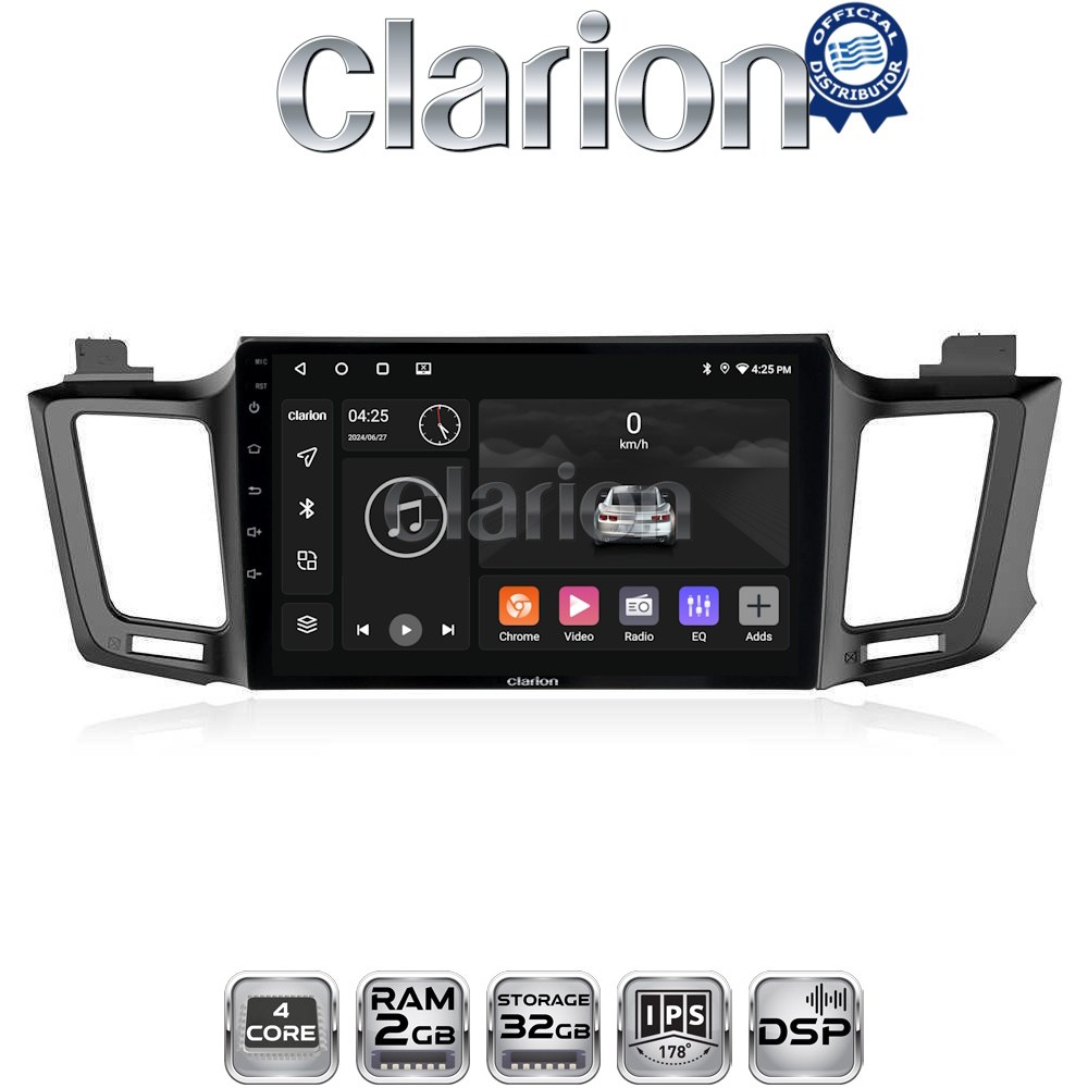 CLARION GL31947 Οθόνη OEM Multimedia Αυτοκινήτου για TOYOTA RAV 4  2013 > 2020 (CarPlay/AndroidAuto/BT/GPS/WIFI/GPRS)