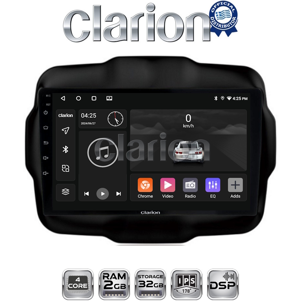 CLARION GL31952 Οθόνη OEM Multimedia Αυτοκινήτου για RENEGADE 2014> (CarPlay/AndroidAuto/BT/GPS/WIFI/GPRS)