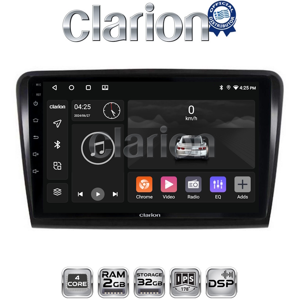 CLARION GL31982 Οθόνη OEM Multimedia Αυτοκινήτου για SK SUPERB 2008>2015 (CarPlay/AndroidAuto/BT/GPS/WIFI/GPRS)