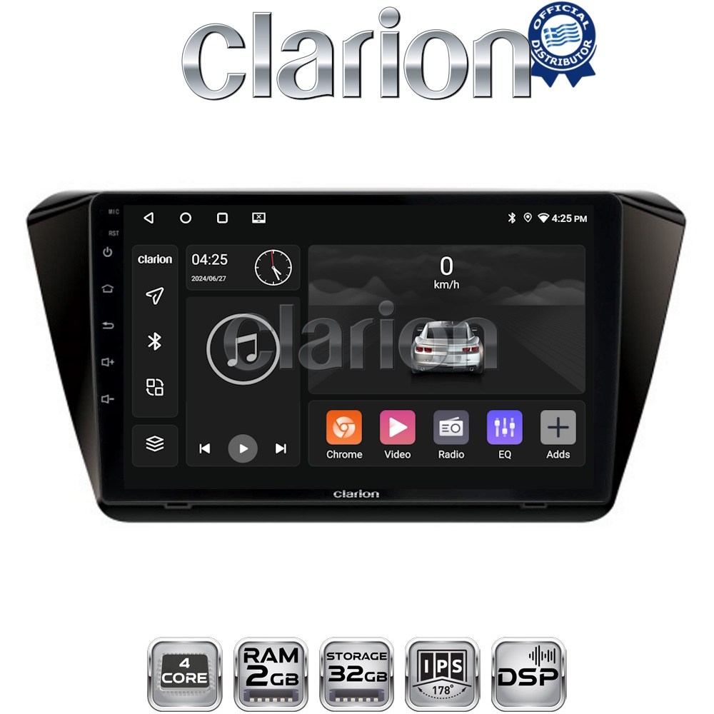 CLARION GL31983 Οθόνη OEM Multimedia Αυτοκινήτου για SKODA SUPERB 2016> (CarPlay/AndroidAuto/BT/GPS/WIFI/GPRS)