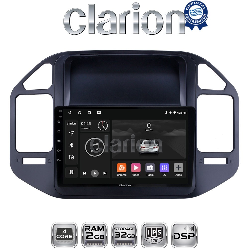 CLARION GL31990 Οθόνη OEM Multimedia Αυτοκινήτου για Mitsubishi Pajero 1999 > 2006 (CarPlay/AndroidAuto/BT/GPS/WIFI/GPRS)