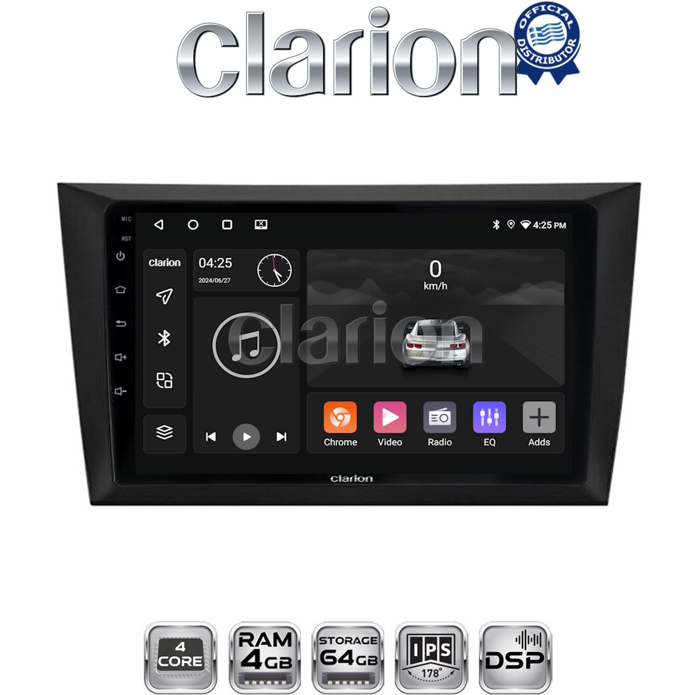 CLARION GL32004 Οθόνη OEM Multimedia Αυτοκινήτου για VW Golf 6 2008-2012 (CarPlay/AndroidAuto/BT/GPS/WIFI/GPRS)