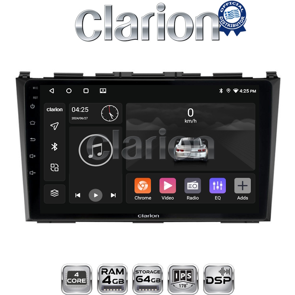 CLARION GL32009 Οθόνη OEM Multimedia Αυτοκινήτου για HONDA CRV 2005>2012 (CarPlay/AndroidAuto/BT/GPS/WIFI/GPRS)