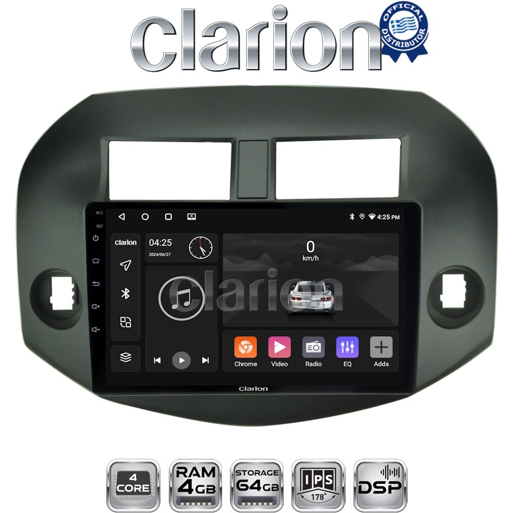 CLARION GL32018B Οθόνη OEM Multimedia Αυτοκινήτου για Toyota Rav4 2007 > 2012 (CarPlay/AndroidAuto/BT/GPS/WIFI/GPRS)