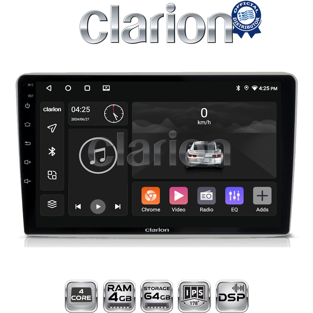 CLARION GL32019S Οθόνη OEM Multimedia Αυτοκινήτου για OPEL (CarPlay/AndroidAuto/BT/GPS/WIFI/GPRS)