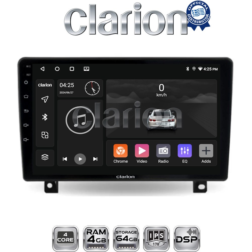 CLARION GL32019UP Οθόνη OEM Multimedia Αυτοκινήτου για Opel AstraH (CarPlay/AndroidAuto/BT/GPS/WIFI/GPRS)