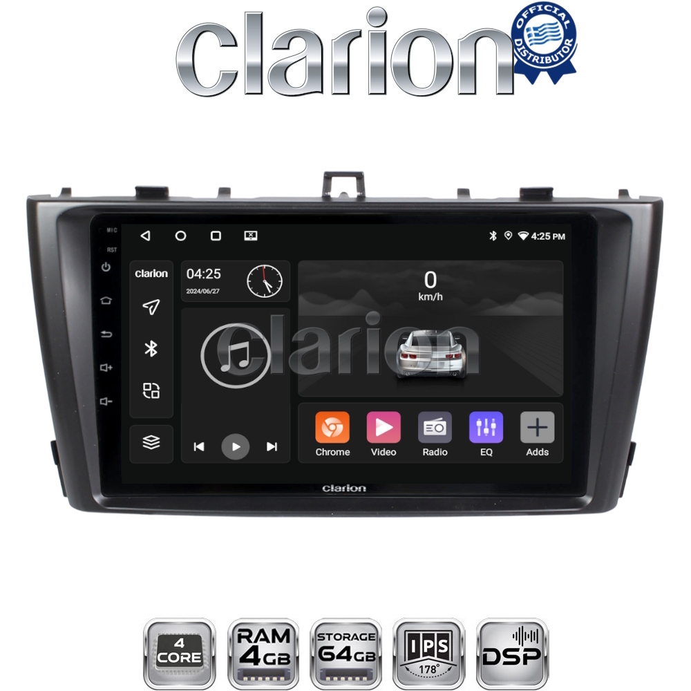 CLARION GL32027G Οθόνη OEM Multimedia Αυτοκινήτου για Toyota Avensis 2009 > 2016 (CarPlay/AndroidAuto/BT/GPS/WIFI/GPRS)