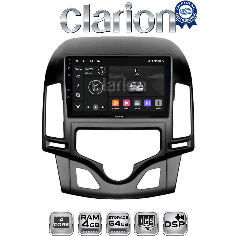 CLARION GL32043CL Οθόνη OEM Multimedia Αυτοκινήτου για HYUNDAI i30 2007-2012  (CarPlay/AndroidAuto/BT/GPS/WIFI/GPRS)