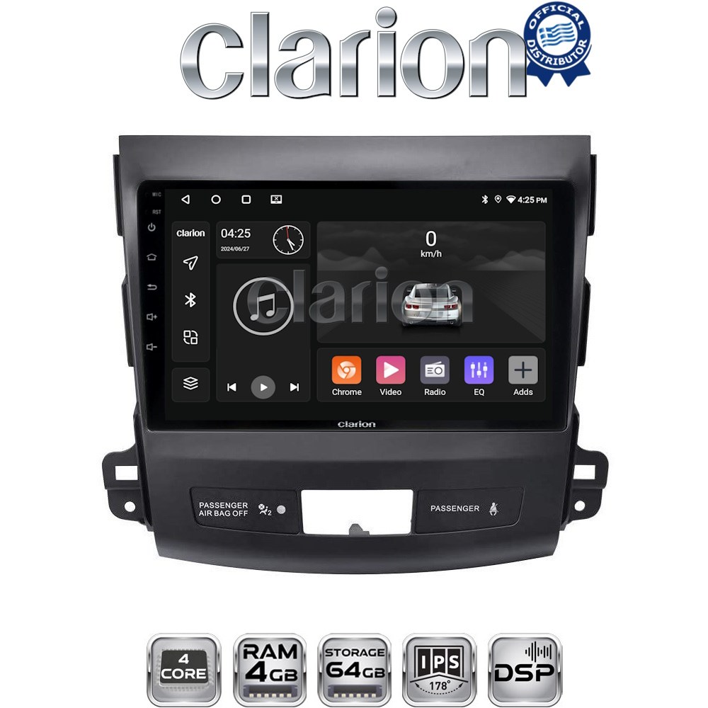 CLARION GL32056 Οθόνη OEM Multimedia Αυτοκινήτου για OUTLANDER, C CROSSER,4007 2006>2012 (CarPlay/AndroidAuto/BT/GPS/WIFI/GPRS)