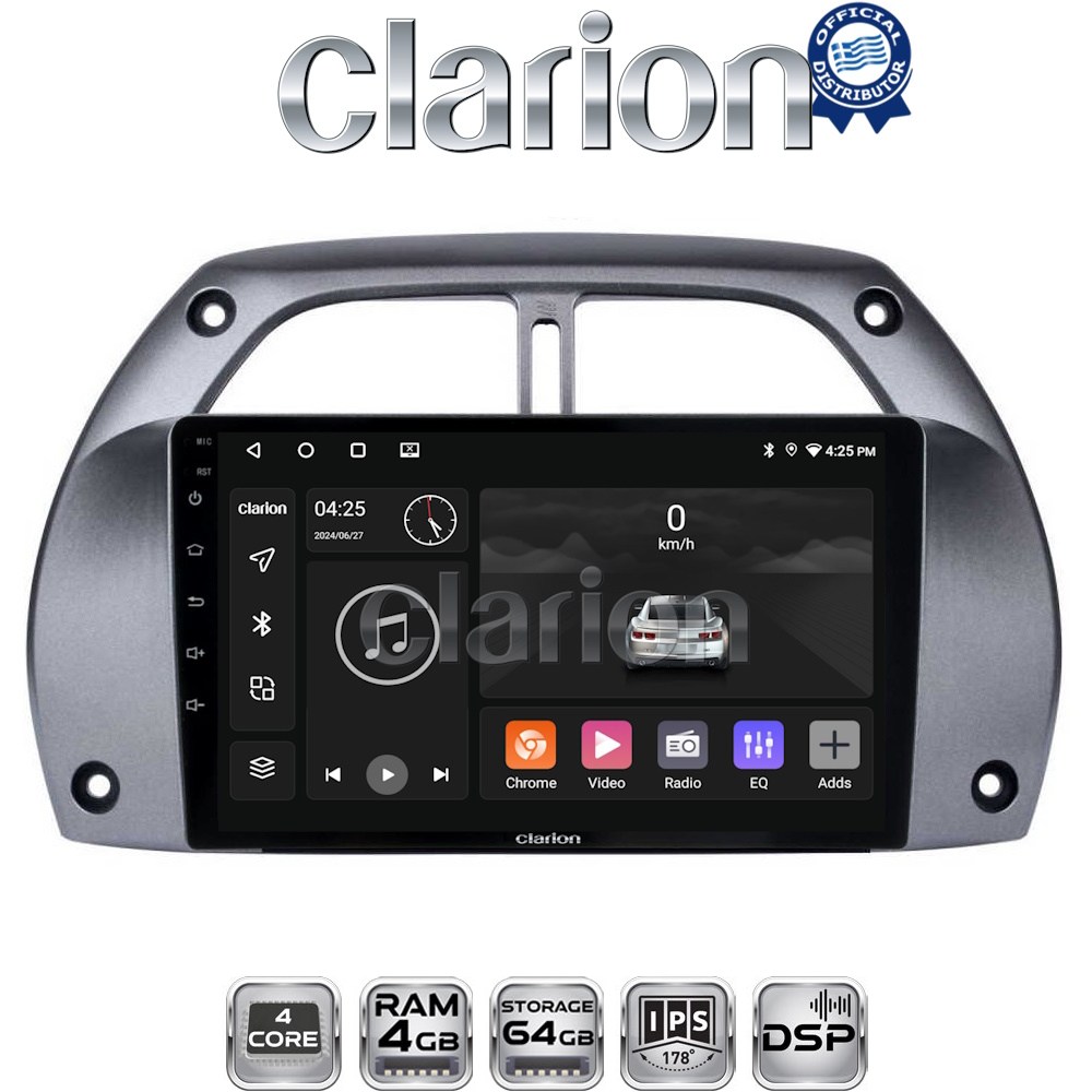 CLARION GL32071 Οθόνη OEM Multimedia Αυτοκινήτου για Toyota Rav 4 2001 > 2006 (CarPlay/AndroidAuto/BT/GPS/WIFI/GPRS)