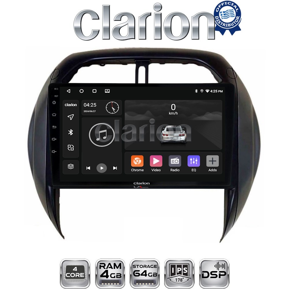 CLARION GL32071CL Οθόνη OEM Multimedia Αυτοκινήτου για Toyota Rav4 2000 > 2006 (CarPlay/AndroidAuto/BT/GPS/WIFI/GPRS)