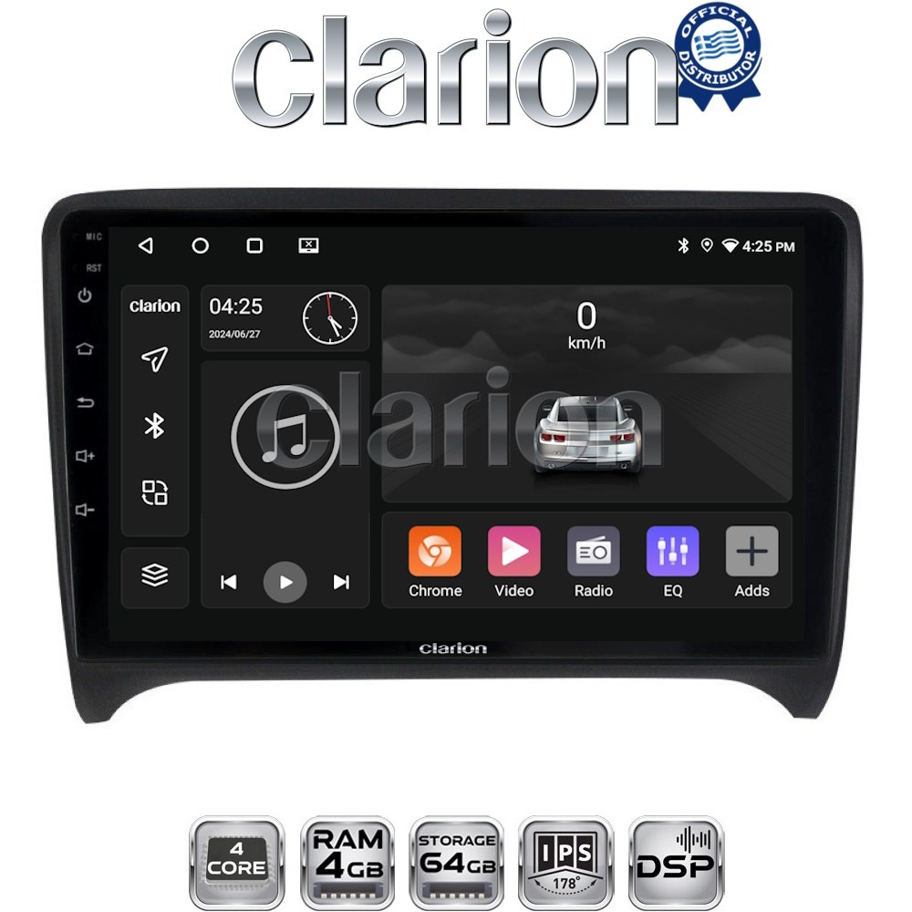 CLARION GL32078 Οθόνη OEM Multimedia Αυτοκινήτου για AUDI TT  2007 > 2014 (CarPlay/AndroidAuto/BT/GPS/WIFI/GPRS)