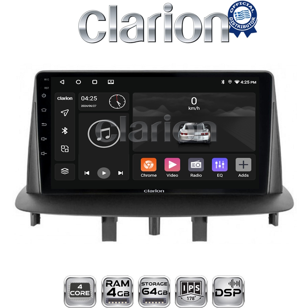 CLARION GL32145 Οθόνη OEM Multimedia Αυτοκινήτου για RENAULT MEGANE3 (CarPlay/AndroidAuto/BT/GPS/WIFI/GPRS)