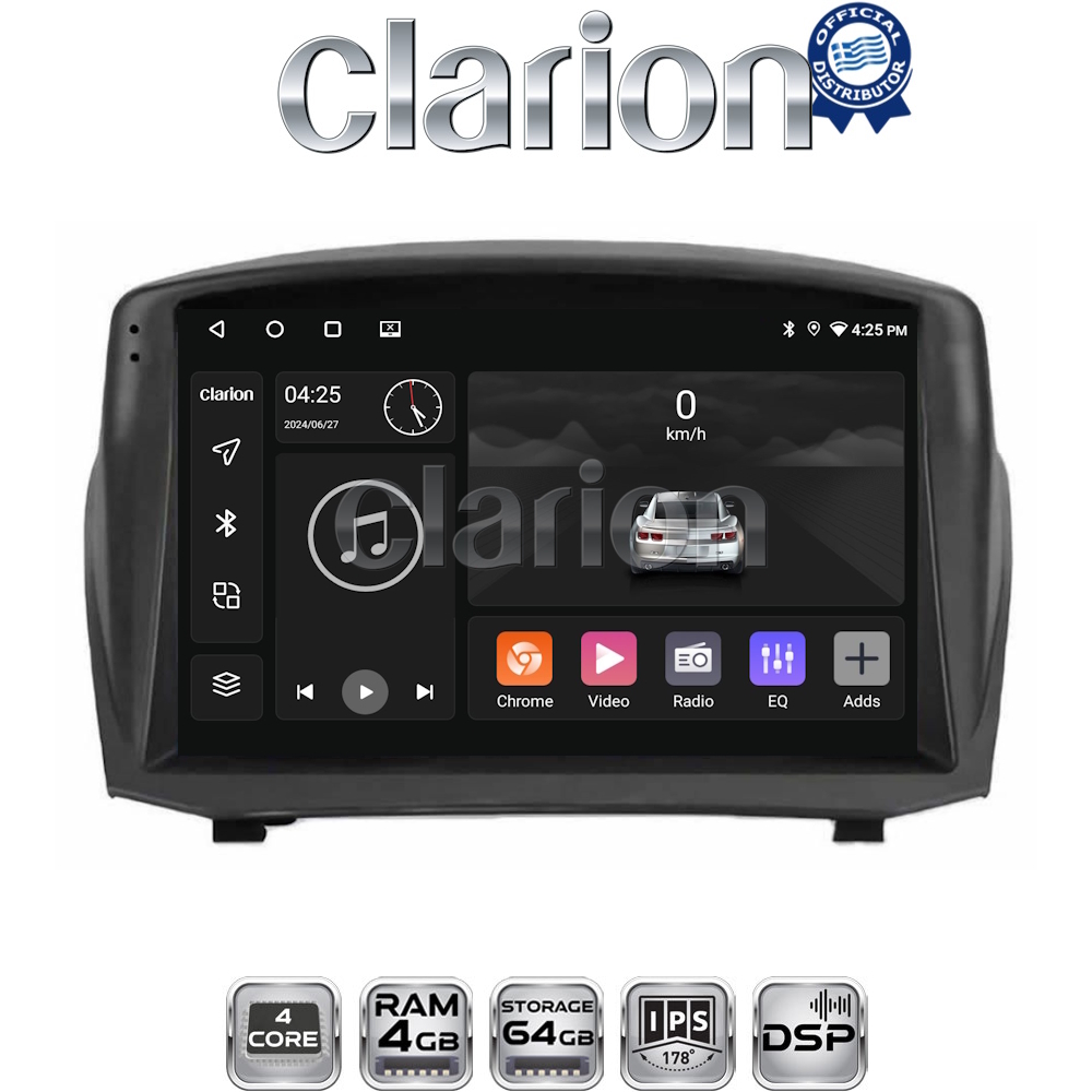 CLARION GL32152B Οθόνη OEM Multimedia Αυτοκινήτου για FORD FIESTA 2009>2017 (CarPlay/AndroidAuto/BT/GPS/WIFI/GPRS)