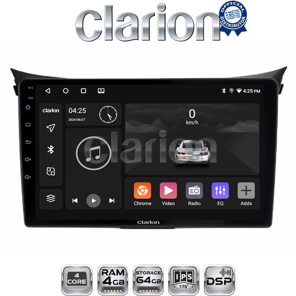 CLARION GL32156 Οθόνη OEM Multimedia Αυτοκινήτου για Hyundai i30 2012 > 2017 (CarPlay/AndroidAuto/BT/GPS/WIFI/GPRS)